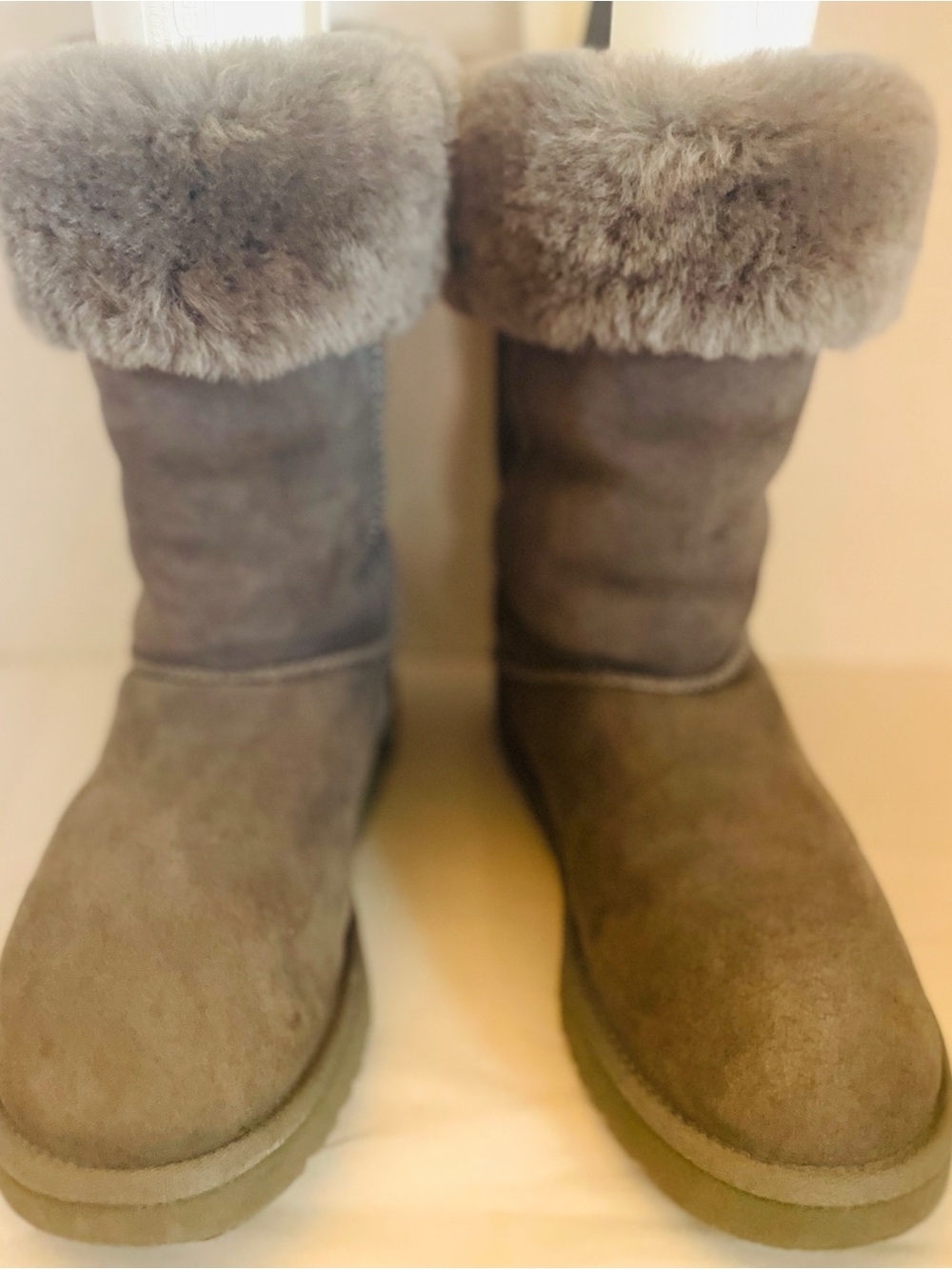 UGG Women's Tall II  Suede Winter Boots - Gray Size 9 - Picture 3 of 10
